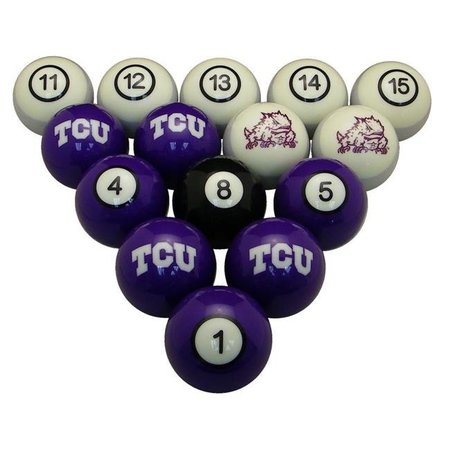 WAVE7 Wave7 TCUBBS100N Texas Christian University Billiard Numbered Ball Set TCUBBS100N